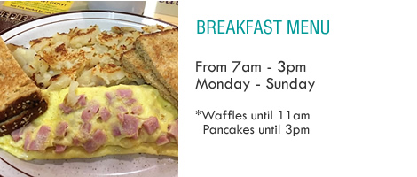 Breakfast menu items